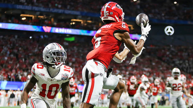 Adonai Mitchell, Georgia Bulldogs vs. Ohio State Buckeyes in 2022 Chick-fil-A Peach Bowl/College Football Playoff Semifinal